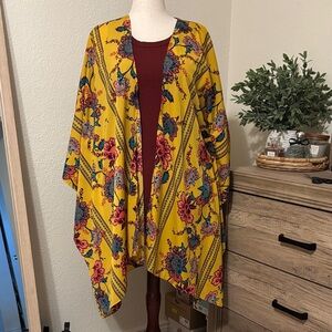 Floral Yellow Kimono